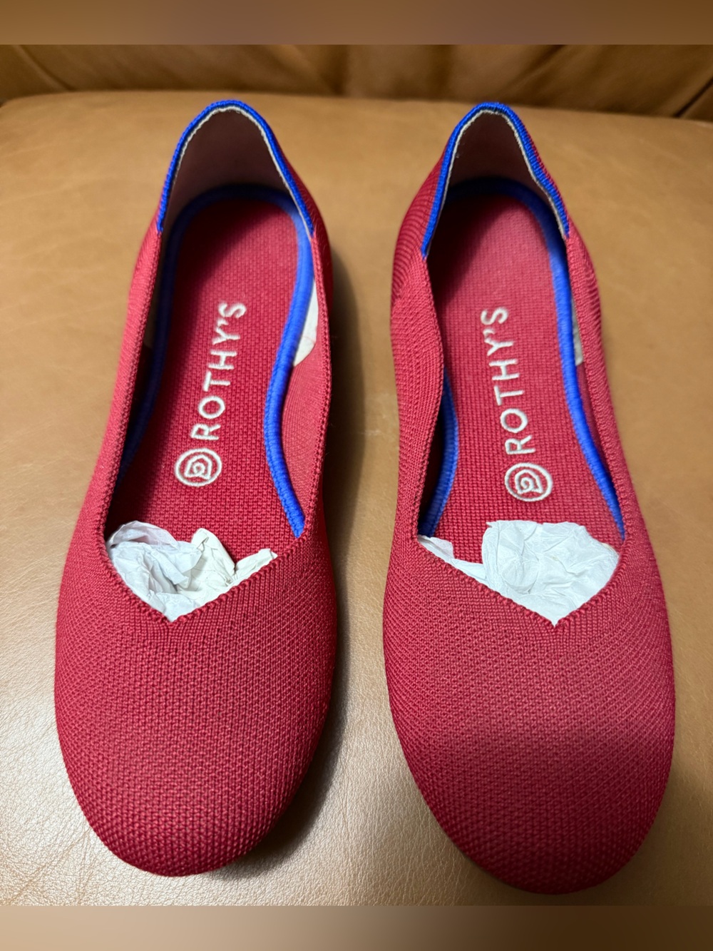 Rothy's Women's Red Knit Ballet Flats